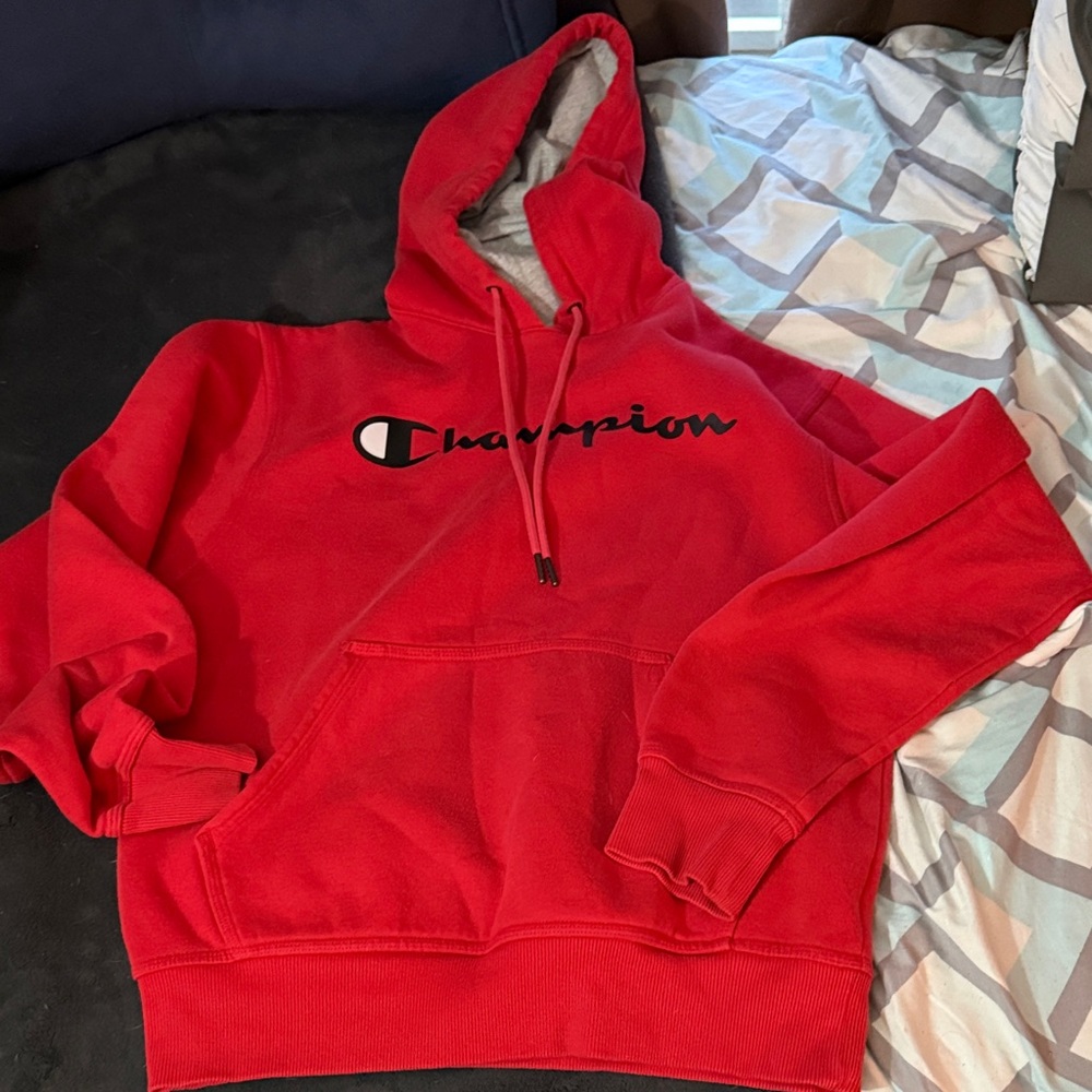 Champion Bold Red Pullover Hoodie